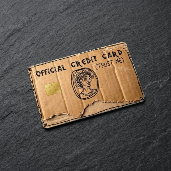 Cardboard Amex Credit Card Sticker 2x