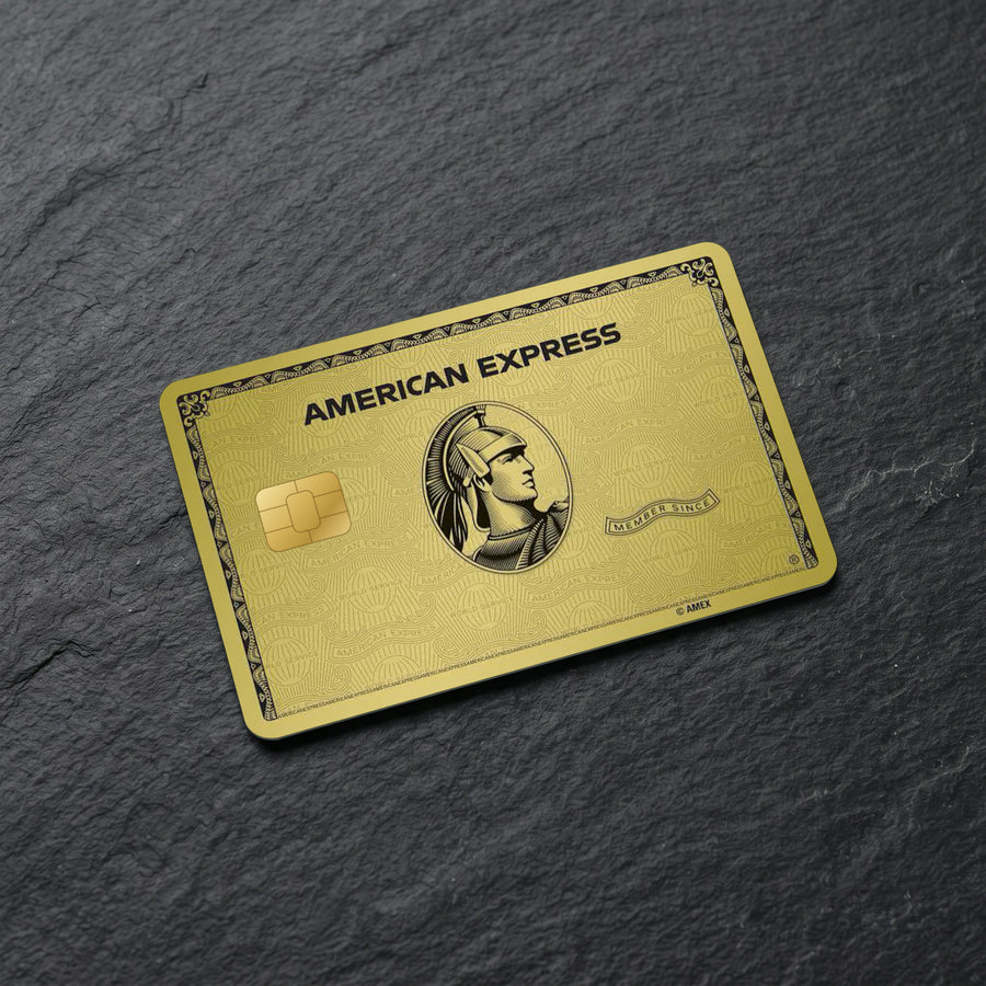 Gold Amex Credit Card Sticker 2x