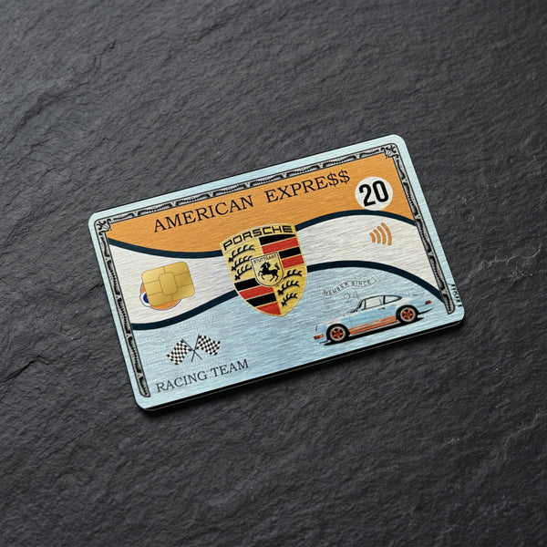 Porsche Amex Credit Card Sticker 2x