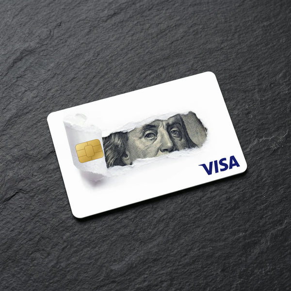 Benjamin Franklin Credit Card Sticker 2x