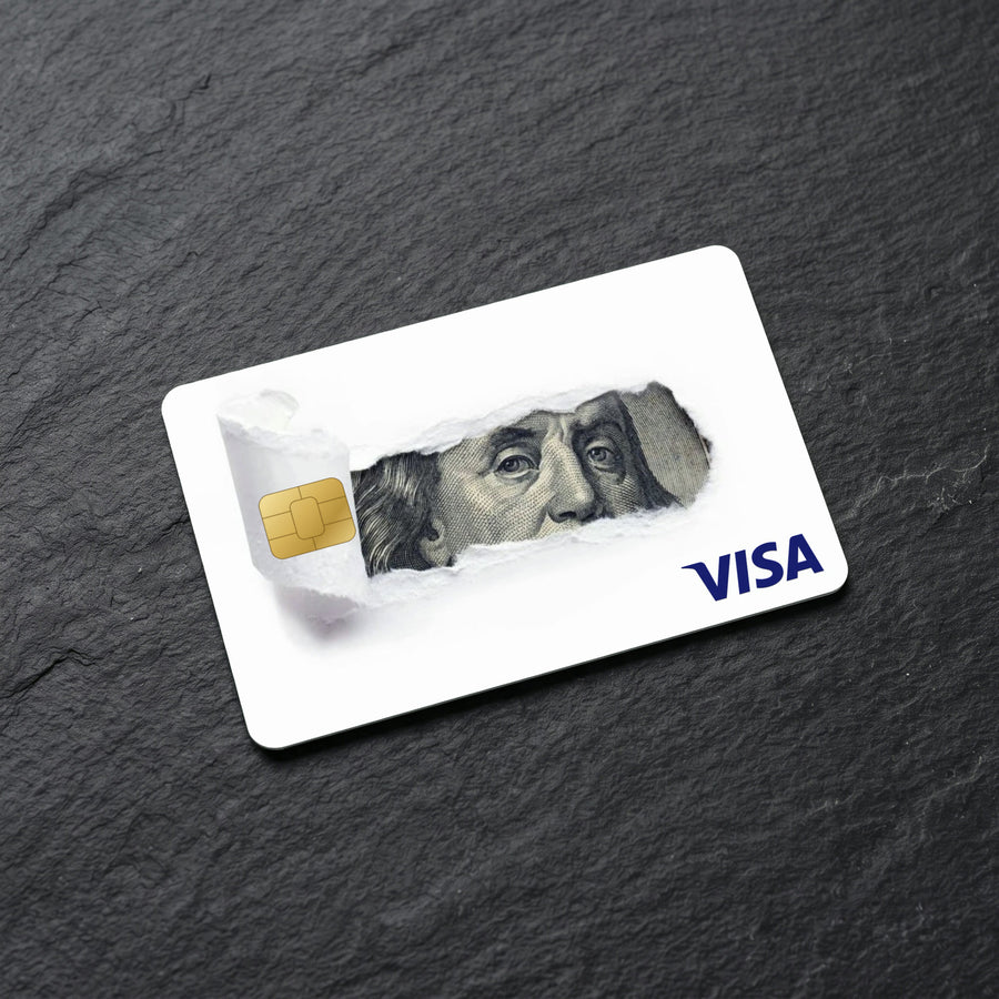 Benjamin Franklin Credit Card Sticker 2x