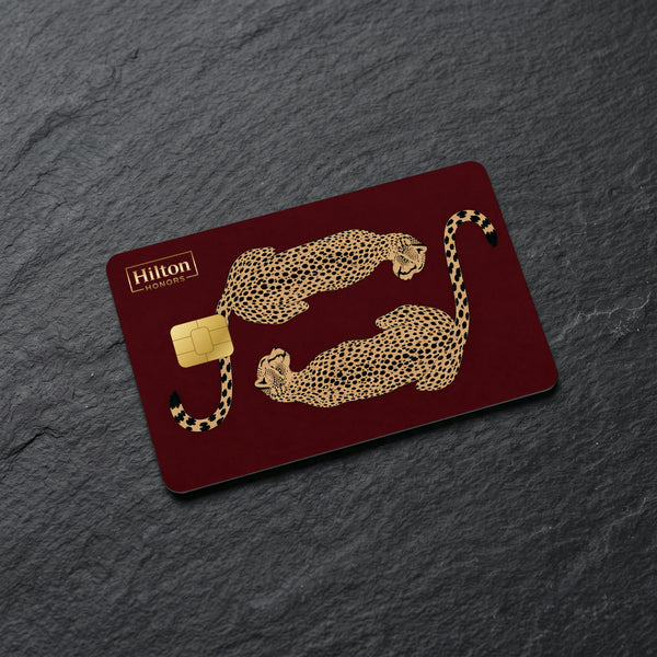 Hilton Cheetah Credit Card Sticker 2x