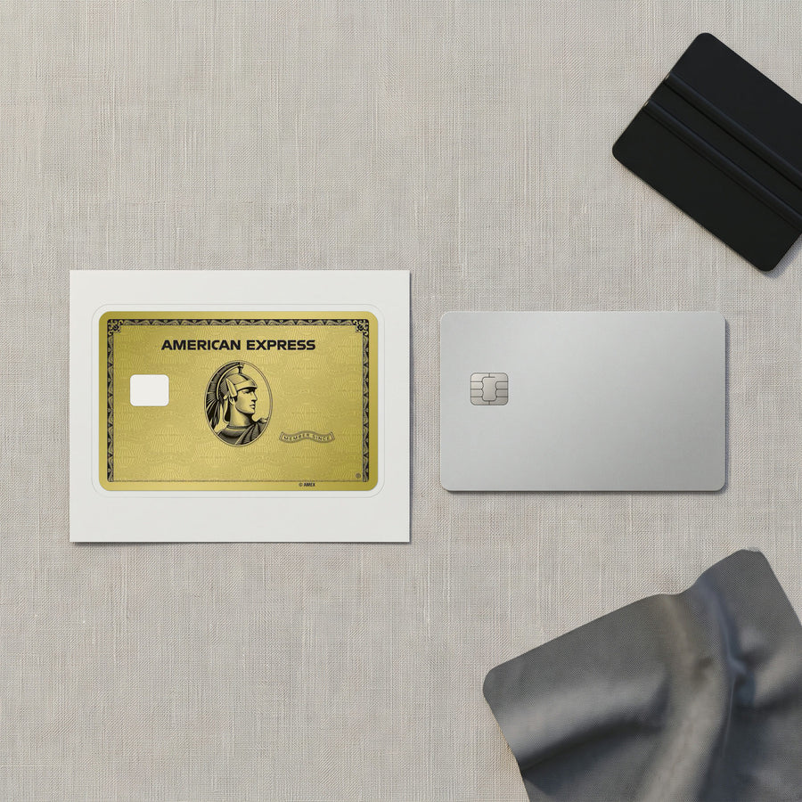 Gold Amex Credit Card Sticker 2x