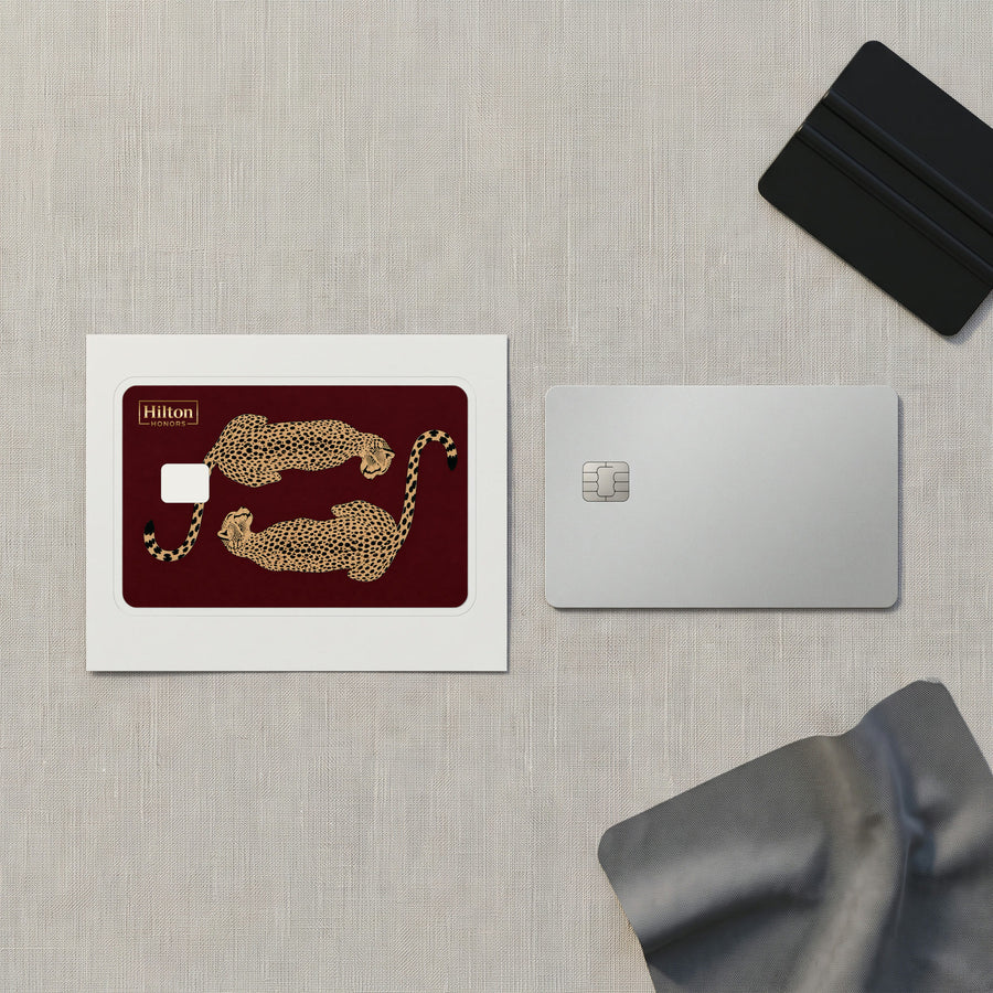 Hilton Cheetah Credit Card Sticker 2x