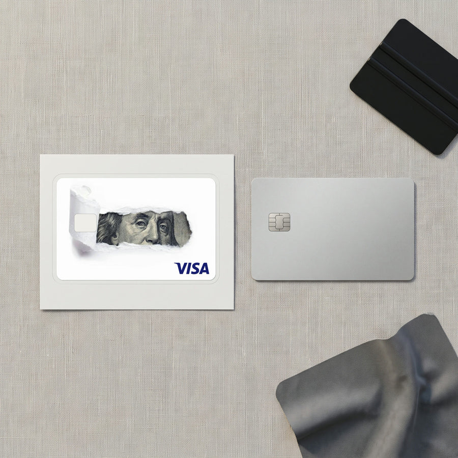 Benjamin Franklin Credit Card Sticker 2x
