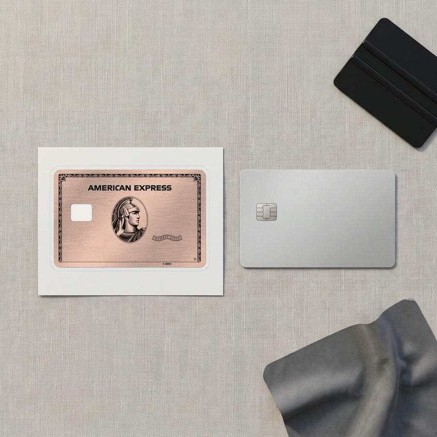 Rose Amex Credit Card Sticker 2x