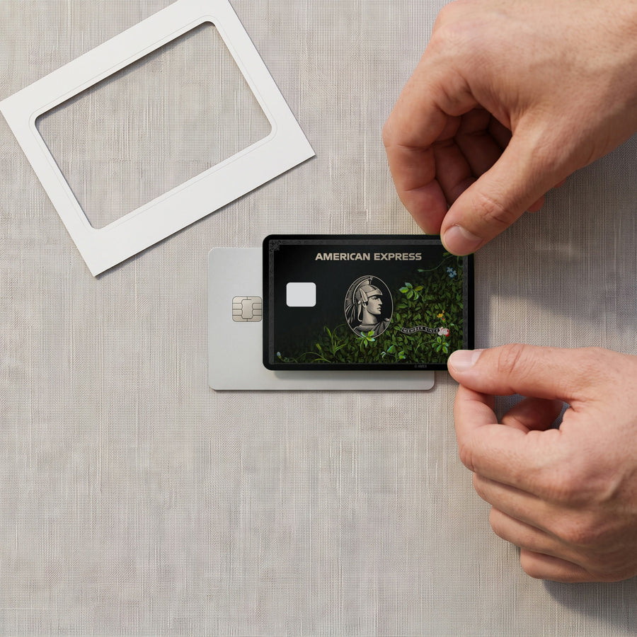 Black Garden Amex Credit Card Sticker 2x