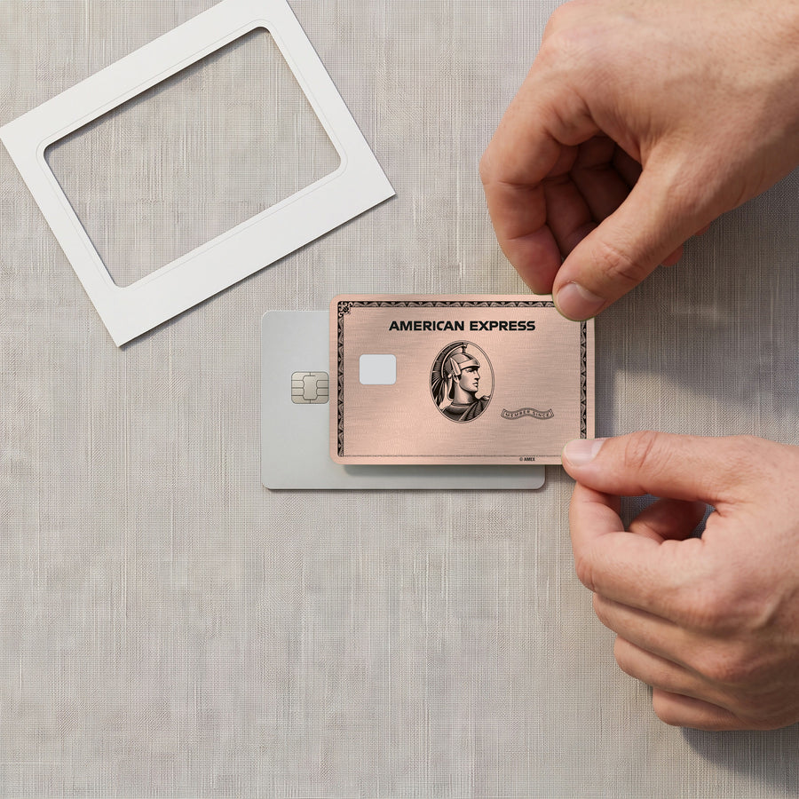 Rose Amex Credit Card Sticker 2x