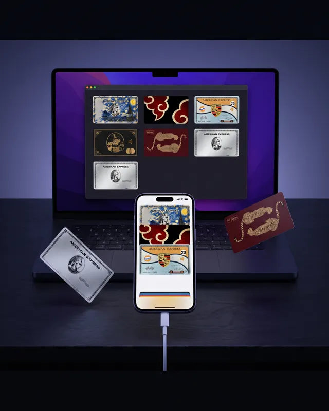 EIGHT Cards + 50 Designs - Change the look of your Apple wallet cards
