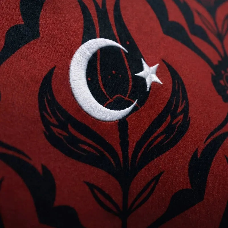 Embroidered, not printed.
